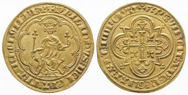 PHILIPPE IV (1285-1314). 
Masse d’or (6,91 g.) de la première émission (ponctuation par trois points creux). Ref : Dy 208.
Superbe