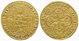 PHILIPPE IV (1285-1314). 
Chaise d’or (6,97 g.). Ref : Dy 209.
Superbe