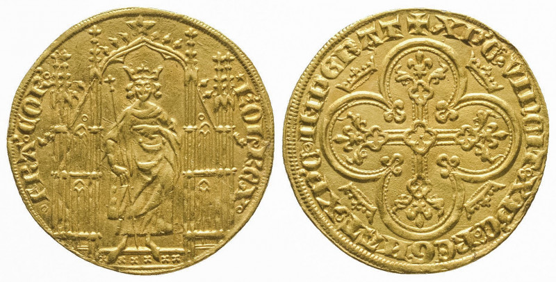 CHARLES IV (1322-1328). 
Un second exemplaire, REX.FRA.COR. (4,18 g).
Ref : Dy 2...