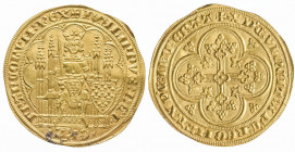 PHILIPPE VI (1328-1350). Ecu à la chaise (4,53 g.) de la première émission.
Ref : Dy 249.
Superbe