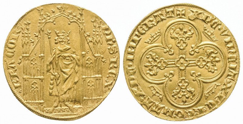 PHILIPPE VI (1328-1350). Royal d’or (4,20 g.) Ref : Dy 247.
Superbe
contremarq...