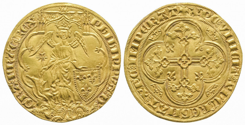 PHILIPPE VI (1328-1350). Ange d’or (6,35 g.) de la seconde émission.
Ref : Dy 25...