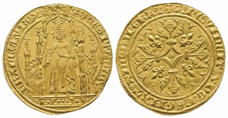 JEAN LE BON (1350-1364). Royal d’or (3,54 g), 2ème émission. Ref : Dy 293a.
TTB....