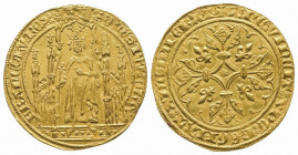 JEAN LE BON (1350-1364). Royal d’or (3,54 g), 2ème émission. Ref : Dy 293a.
TTB. A probablement été monté