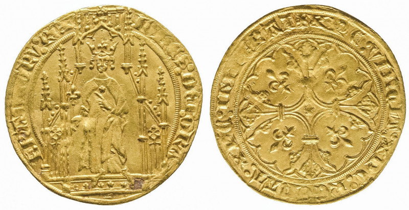 JEAN LE BON (1350-1364). Royal d’or (3,56 g.) de la seconde émission.
Ref : Dy 2...