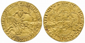 JEAN LE BON (1350-1364). Franc à cheval (3,80 g.). Ref : Dy 294. TTB