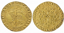 CHARLES VI (1380-1422).
Agnel d’or de la première émission (2,55 g.). Ref : Dy 372. Superbe