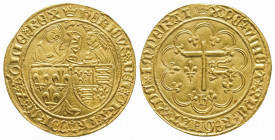 Henri VI (1422-1453).
Salut d’or (3,85 g) de la première émission pour Paris.
Ref : Dy 443
Superbe, Rare