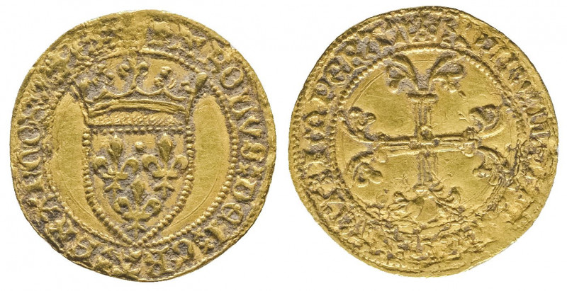 CHARLES VII (1422-1461). Demi écu à la couronne(1,74 g.) Ref : Dy 513 E.
TB