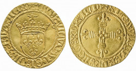 LOUIS XII (1498-1514). Demi écu d’or au soleil (1,73 g) pour Toulouse (point 5°).
Ref : Dy. 648
TTB