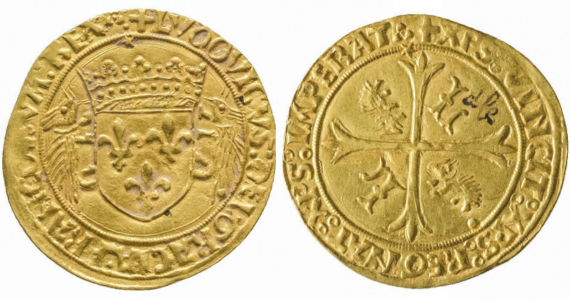 LOUIS XII (1498-1514). Un second exemplaire (3,39 g) également pour Lyon, avec é...