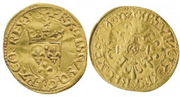 FRANCOIS I (1515-1547). Demi écu d’or au soleil du 5° type. (1,71 g.)
Ref : Dy 776.
Rare et TB/TTB