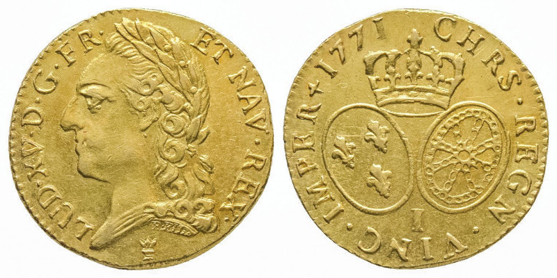 LOUIS XV (1715-1774). Louis à la vieille tête, (8,08 g.) 1771 Limoges.
Ref G 342...