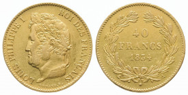 LOUIS PHILIPPE (1824-1830). 40 francs, 1834 Paris, (12,80 g.). Ref : G 1106.
TTB