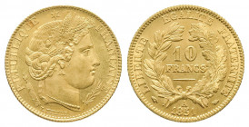 II REPUBLIQUE (1848-1852). 10 francs Cérès, 1851 Paris, (3,21 g.). Ref : G 1012.
Presque FDC