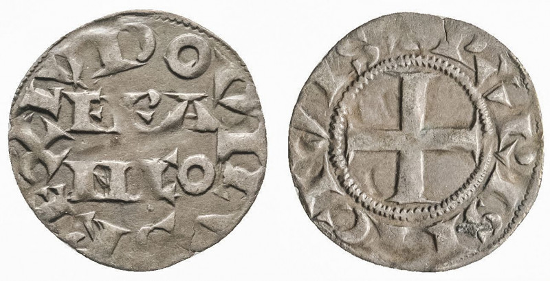 LOUIS VII (1137-1180). Denier de Paris (1,03 g.).
Ref : Dy 143.
TTB