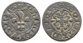 Philippe VI LE BEL (1285-1314).
Piéfort en billon du double parisis (7,80 g.).
Ref : Ciani 311.
TB