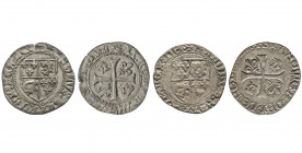 CHARLES VIII (1483-1497).
Deux douzains du Dauphiné (2,35 g. et 2,51 g.). Ref : Ciani 808, Dy 589 .
TTB