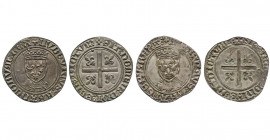 LOUIS XII (1498-1515). Lot de 2 douzains au porc-épic, (2,81 g. et 2,68 g.).
Ref : Ciani 935, Dy. 672.
TTB