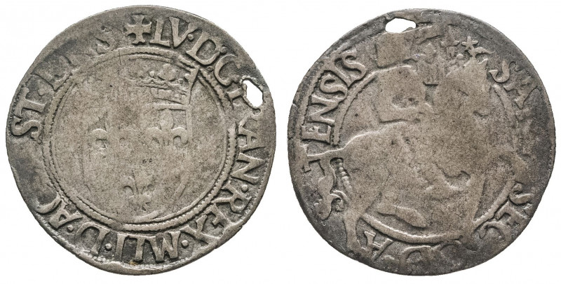 LOUIS XII (1498-1515). Cavallotto d’argent au Saint Second pour Asti. (1°type), ...