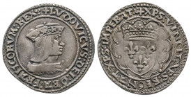 Louis XII (1498-1515).
Teston de Lyon (point 12°), (9,43 g.)
Ref : Dy 660 A.
Très rare et d’un grand intérêt numismatique. TTB/Superbe