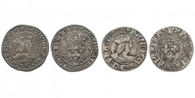 FRANCOIS I (1515-1547).
Demi teston du 1° type pour Rouen (point 15°). On joint un autre exemplaire de Toulouse (point 5°) aux légendes raccourcies (...