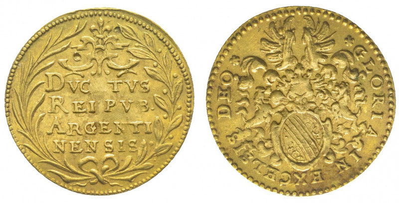 ALSACE, Strasbourg (Cité). 
Ducat (3,50 g) milieu 17ème siècle aux armes de la v...