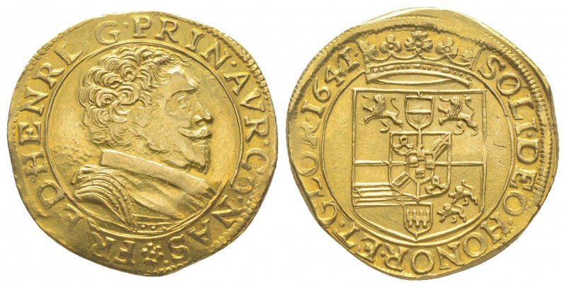 ORANGE. Frédéric Henri de Nassau (1625-1647). Double pistole (13,20 g) datée 164...