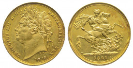 ANGLETERRE. Georges IIII (1820-1830). Souverain, 1821 (7,98 g.).
Ref : Fr 376
Superbe