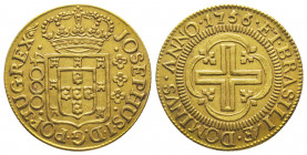 BRESIL, Joseph I (1750-1777). 4000 Réis 1756.
Ref : Fr 73.3
TTB