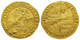 ESPAGNE. Pierre I (1350-1369). Dobla de 35 maravedis pour Séville (4.50 g.) Ref : Fr. 105.
TTB