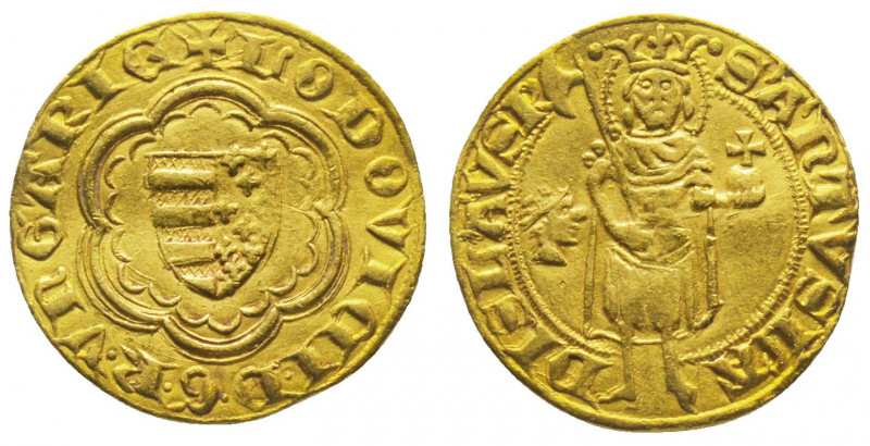 HONGRIE, Louis I (1342-1382). Ducat au Saint Ladislas (3.52 g) n.d. Ref : Fr 6.
...