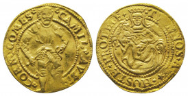 ITALIE. Correggio, Camillo (1597-1605). Ducat (3.45 g) à la Madone et au chevalier, n.d. Ref : Fr 223.
TTB