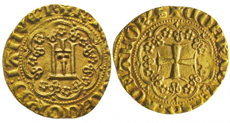 ITALIE. Gênes, Charles VI (1396-1409). Genovino (3,49 g).
Ref : Fr 361a, Dy 420....