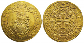 ITALIE. Gênes (1528-1797). 
Douze et demi doppie à la Madone, 1649. (83,28g).
Ref : Fr 425.
Presque Superbe et de toute rareté