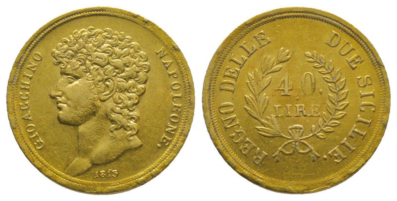 ITALIE. Royaume des deux Siciles, Murat (1808-1815).
40 Lire, 1813, (12,85 g.).
...