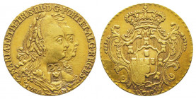 Martinique. Moeda de 22 carats (12.45 g) à la contremarque 22 au-dessus d’un aigle sur une 6400 Réis de Marie et Pierre III de Rio (1784), non datée (...