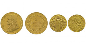 Vatican. Benoît XIV (1740-1758).
Demi scudo (0.80 g) au buste de Saint Pierre, 1751. On joint un scudo 1858 R de Pie IX.
Ref : Fr 234 et 275.
Les 2, S...