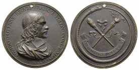 FRANCE. Guy POTERIUS. Frappe de bronze (40 mm, 20,69 g.) datée 1665 au buste du médecin des rois de Pologne et de France.
Ref : Coll. Brettauer 897. (...
