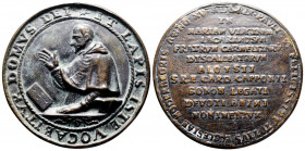 ITALIE. Luigi CAPPONI (1582-1659).
Fonte de bronze (92 mm) au portrait à mi corps du cardinal, légat apostolique à Bologne, archevêque de Ravenne et, ...