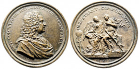 Antonio COCCHI (1695-1758).
Fonte de bronze (87,8 mm) par Antonio Selvi au buste du philosophe et médecin de Florence qui fut, à la fin de sa vie, « l...