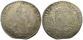 Duché de Bouillon. Henri de la Tour d’Auvergne (1594-1623). Grand écu d’argent n.d, (29,65 g.). Ref : B 1842 v., DAV. 3821 var.
Très rare mais B (regr...