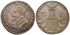LORRAINE. Charles III (1545-1608). Thaler de 1603 pour Nancy (28,56 g.). Ref : Dav.6901, FLON p.652 n°119
Très rare et TTB