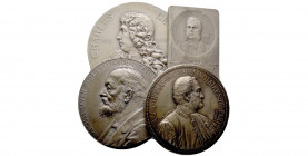ART de la MEDAILLE. Collection de 30 plaquettes (dont 8 en argent) et 38 médailles ou médaillettes (dont 9 en argent) par d’excellents graveurs : Dani...
