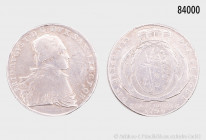Sachsen, Friedrich August III. (1763-1806), Ausbeutetaler 1799, 27,5 g, 41 mm, Schön 267, gereinigt, schön-fast sehr schön