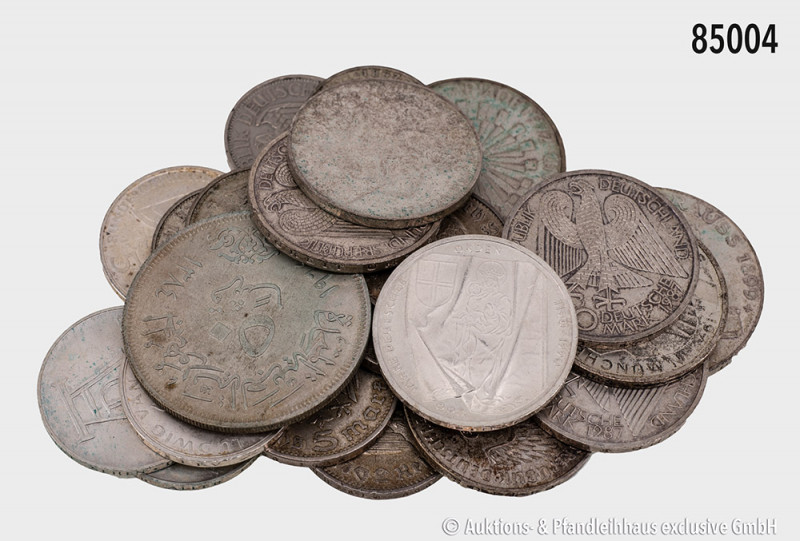 Konv. Verschiedenes, dabei 8 x 10-DM-Gedenkmünzen aus 1972/1990, 2 x 5 DM Beetho...