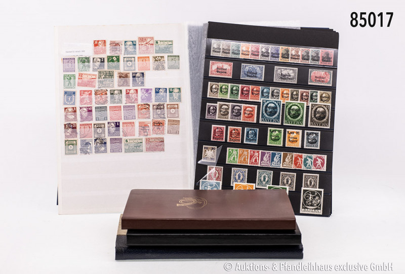 Umfangreiches Briefmarken-Konv. Verschiedenes, Deutsches Reich, Besatzungszeit u...