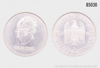 Weimarer Republik, 3 RM 1932 D, Goethe, 30 mm, J. 350, gereinigt, fast vorzüglich
