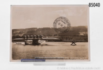 Postkarte Deutsches Reich, Dornier Flugschiff Do X, vom Bodensee nach New York, 1931