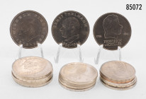 Konv. 16 DDR-Gedenkmünzen, dabei 4 x 5 Mark, 5 x 10 Mark und 7 x 20 Mark (Thälmann, Schiller und Heinrich Mann u. a.), gemischter Zustand, ss-vz/fast ...